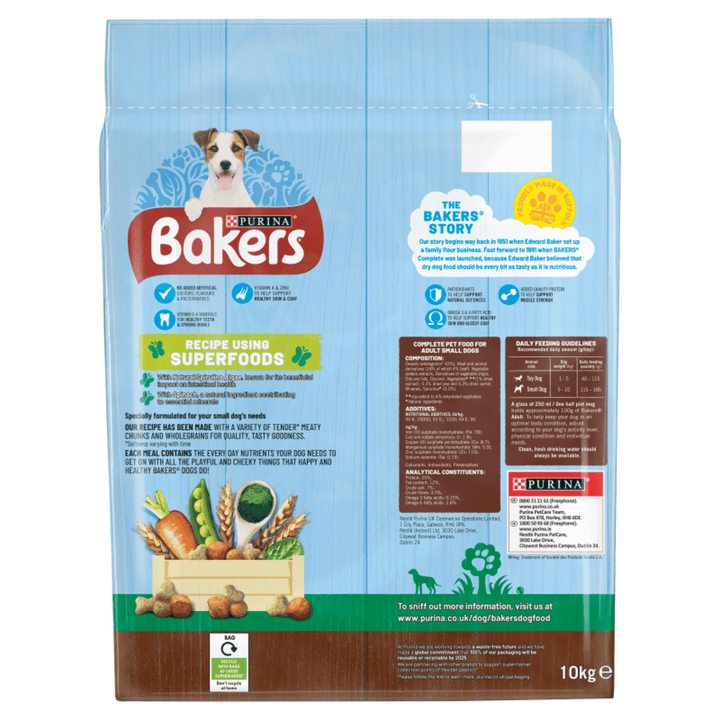 Bakers Small Dog Food Beef Veg 10Kg Ormskirk Pets